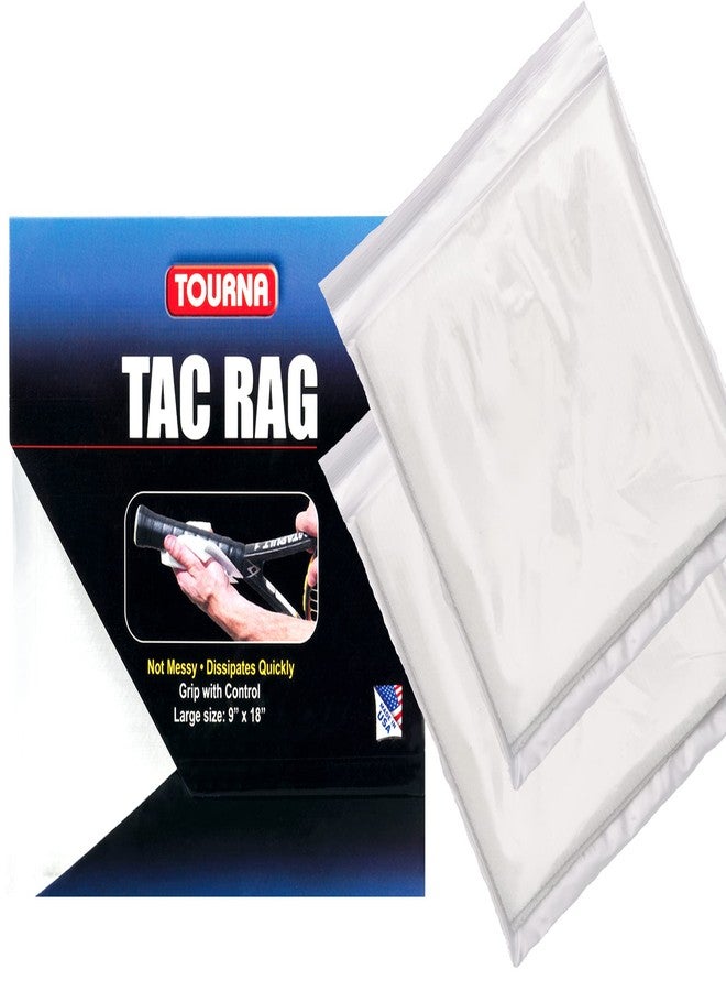 Tourna Tac Rag Sticky Grip Enhancer 2 Pack, White - Image 1